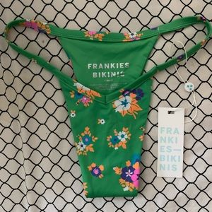 Frankie’s Bikinis Binx green secret meadow bottoms